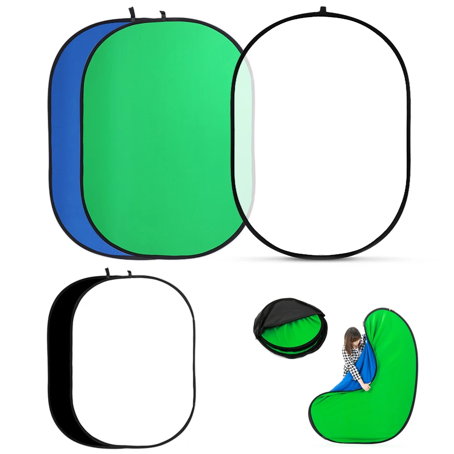 Green Screen Collapsible - TENWISH 100*150 см/200*150 см 2в1 складной