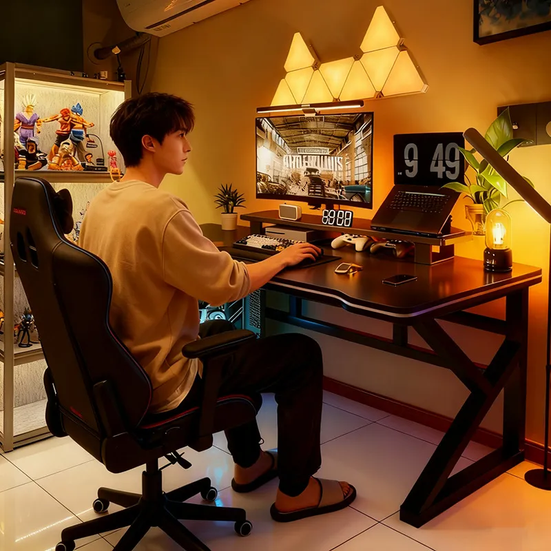 Esports Gaming Houses - Черный компьютерный стол в стиле киберспорта,