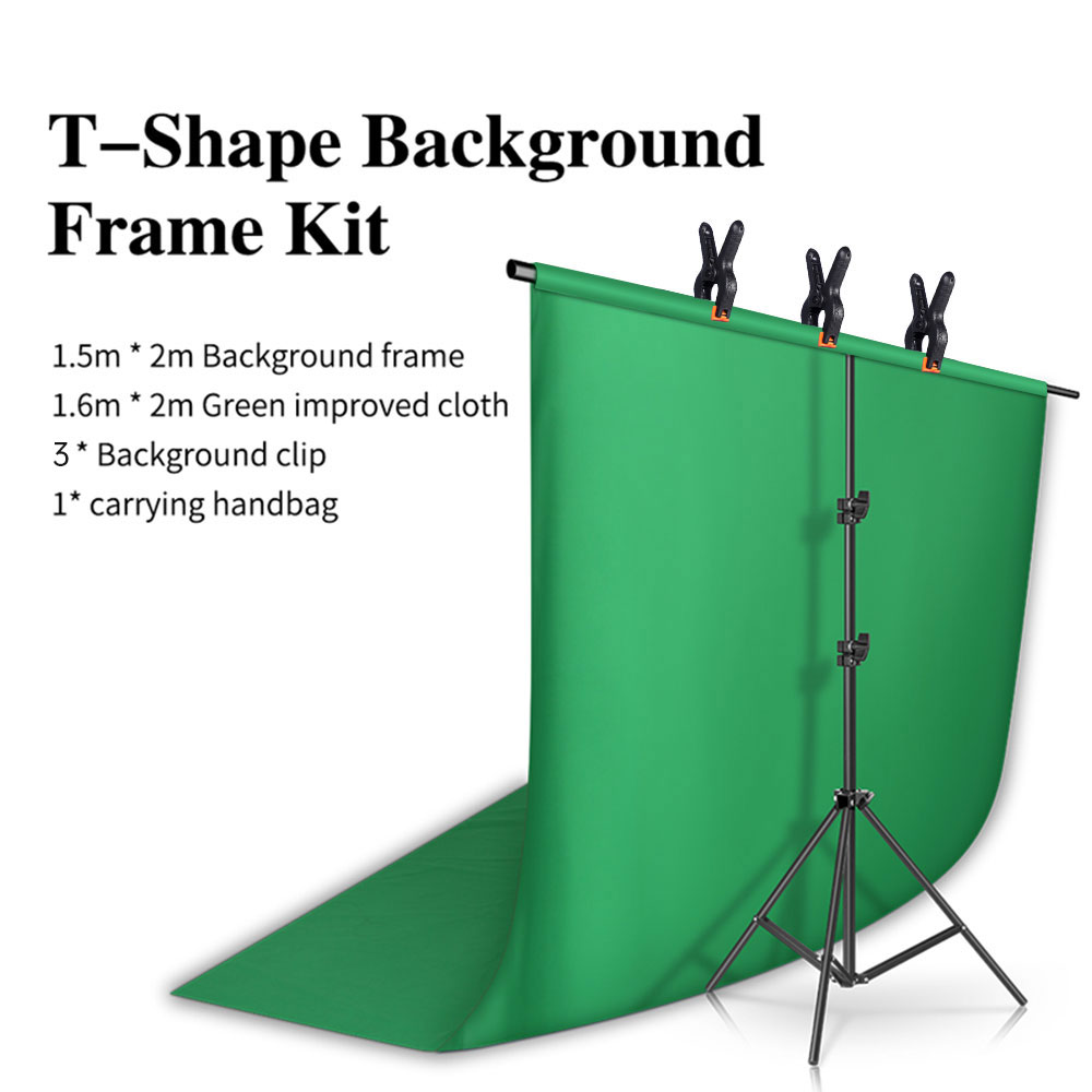 Green Screen Collapsible - Комплект для фотостудии, Т-образная подставка для