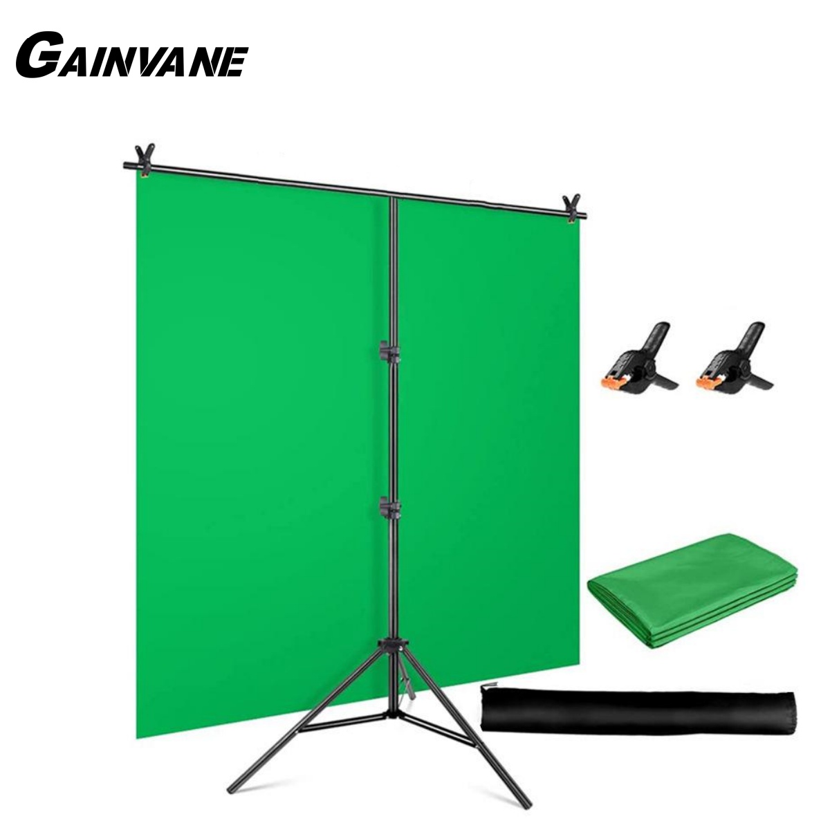 Green Screen Collapsible - Т-образная подставка для фона, комплект с