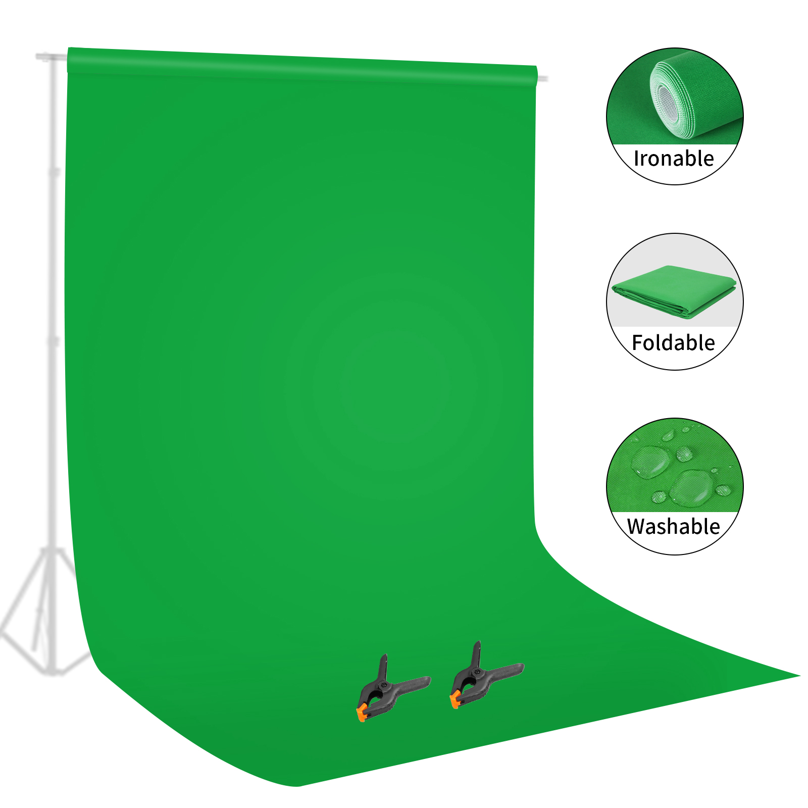 Green Screen Collapsible - Selens зеленый экран фон хромакей 1,6