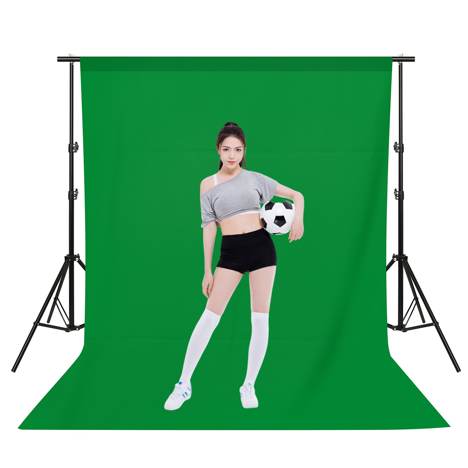 Green Screen Collapsible - Фон для фотосъемки, ткань, зеленый, белый,