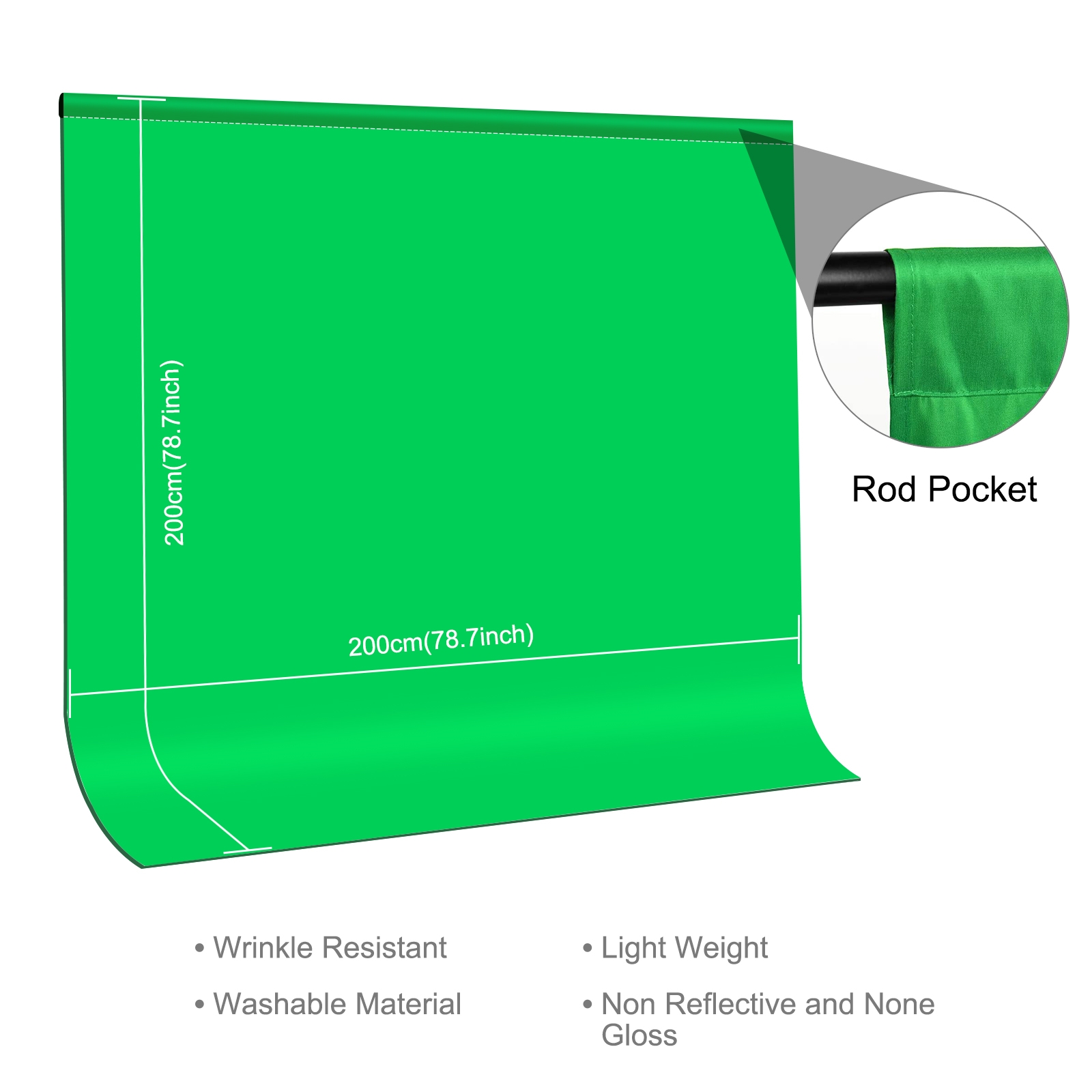 Фотографический фон PULUZ 2м x – обзор и цена Green Screen Collapsible